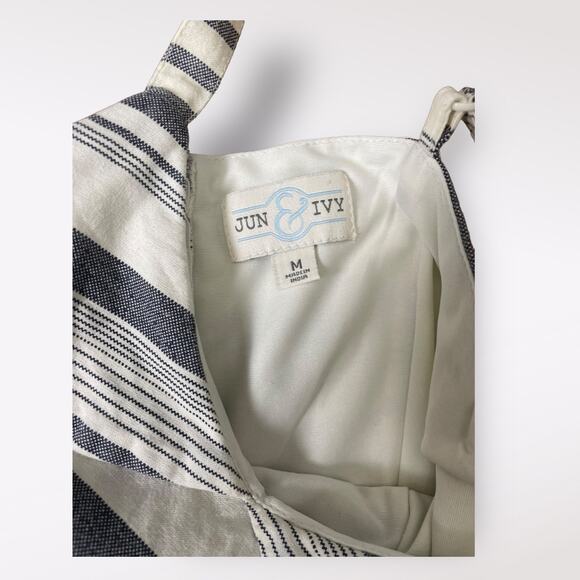 Francesca’s Jun & Ivy‎ Blue and White Striped Mini Dress Size M - Picture 2 of 8